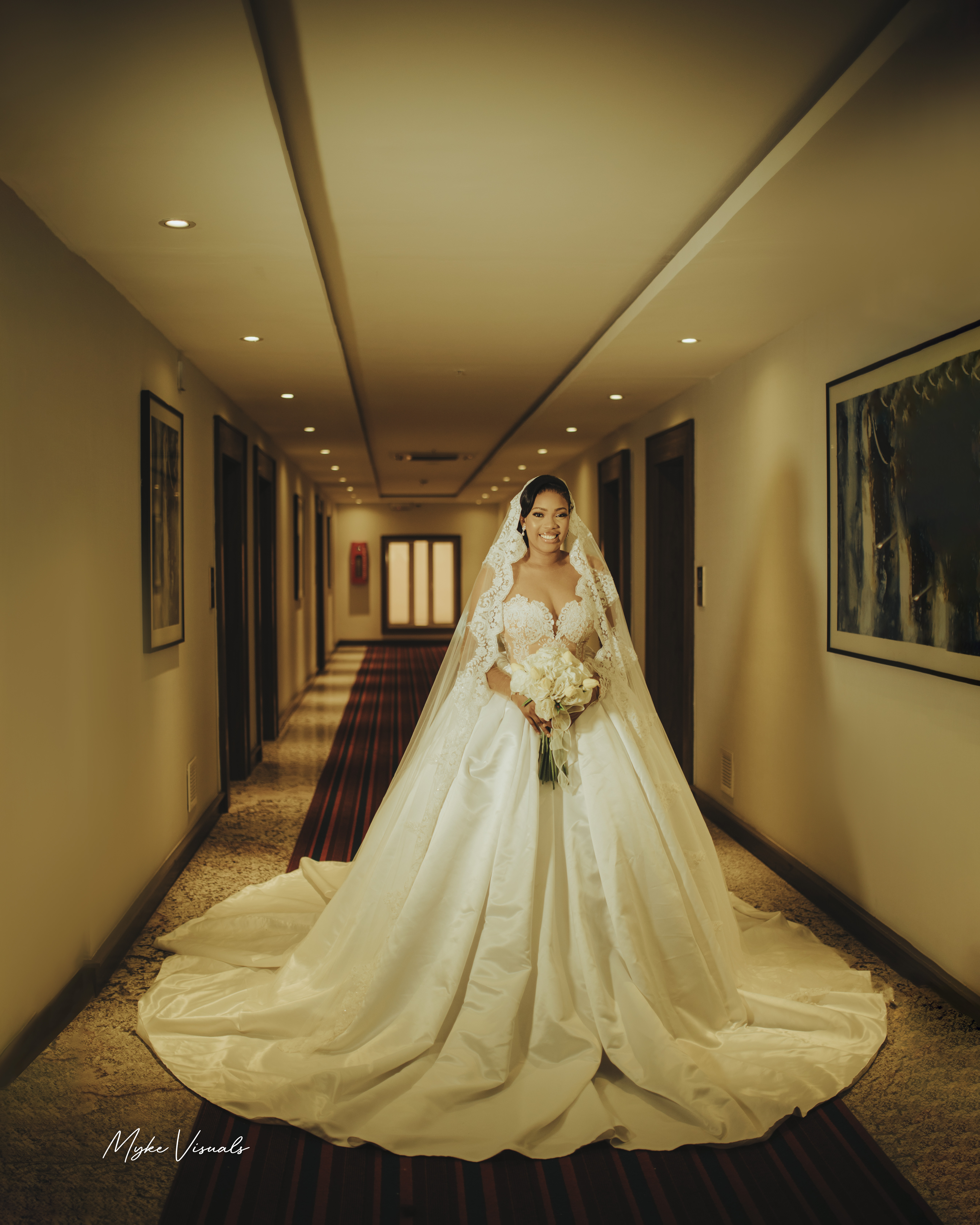 Wedding portrait in venue